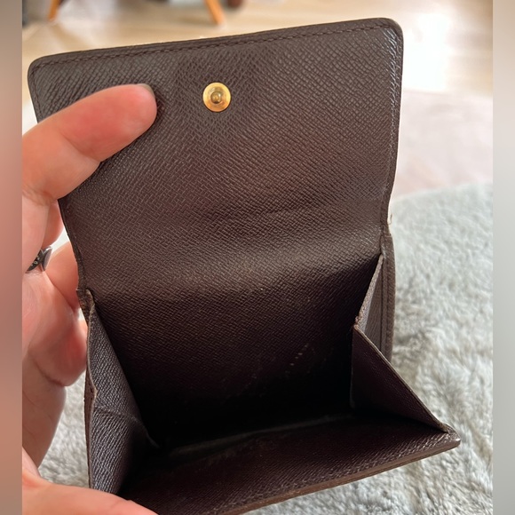 Authentic Louis Vuitton damier ebene Elise Trifold Coin wallet - Picture 7 of 10